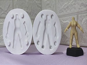 Molde de silicone corpo humanizado bipartido avulso Feminino - Deise  Biscuits