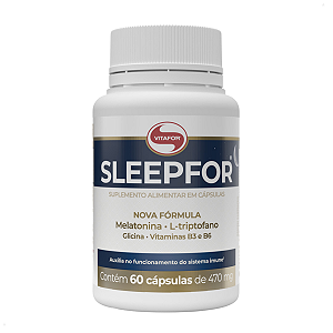 Sleepfor Vitafor 60 cap Suplemento Melatonina L-Triptofano