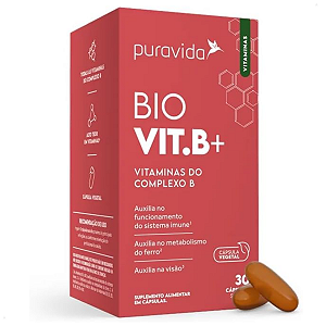 BIO VIT B+ Vitaminas do Complexo B Puravida 30 Cápsulas