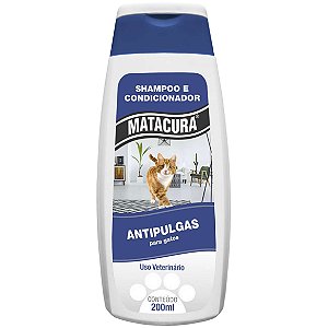 Shampoo e Condicionador Antipulgas para Gatos 200ml - Matacura