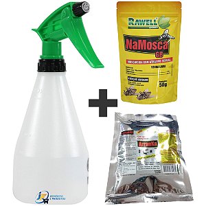 Kit 1un Arranka PM 30g + 1un NaMosca GB 50g + 1un Pulverizador Manual Practical 500ml