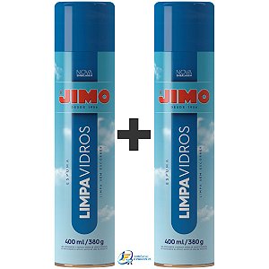 KIT 2un Limpa-Vidros Aerossol 400ml/380g - JIMO