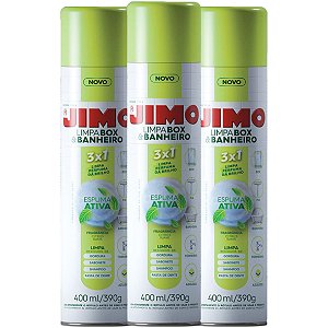 KIT 3 Limpa Box e Banheiro Aerossol 400ml/390g - JIMO