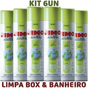 KIT 6 Limpa Box e Banheiro Aerossol 400ml/390g - JIMO
