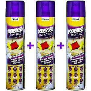 KIT 3 Poderoso Limpa Tudo Espuma Aerossol 300ml/200g - Kelldrin
