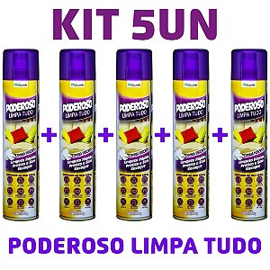 KIT 5 Poderoso Limpa Tudo Espuma Aerossol 300ml/200g - Kelldrin