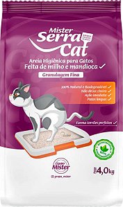 Areia Para Gatos Fina 4kg - Mister Serracat