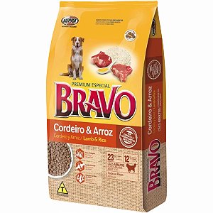 Bravo Cordeiro e Arroz 15KG - Supra