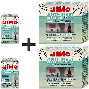 Kit 2un Anti-Inset Elétrico KIT 60 Noites  + 2un Anti-Inset Refil Líquido 60 Noites