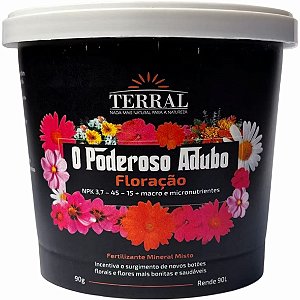O Poderoso Adubo Floração 90g Fertilizante Mineral Misto N3.7-P45-K15 - Terral