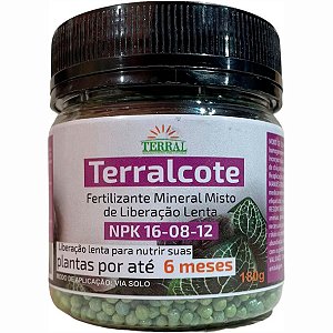 TerralCote 180g Fertilizante Mineral Misto de Liberacao Lenta N16-P08-K12 - Terral