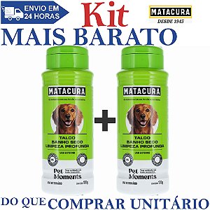 KIT 2 Talco Banho Seco Limpeza Profunda 100g - Matacura