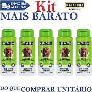 KIT 5 Talco Banho Seco Limpeza Profunda 100g - Matacura