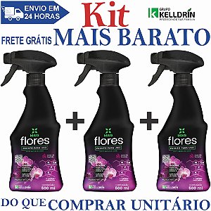 KIT 3 Mais Flores Pronto Uso 500ml - Kelldrin