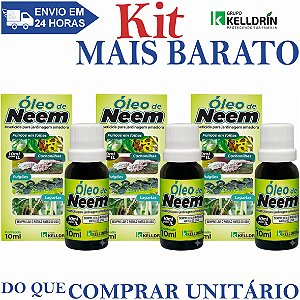 KIT 3 Óleo de Neem 10ml - Kelldrin