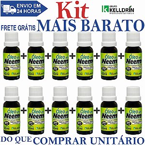 KIT 12 Óleo de Neem 10ml - Kelldrin