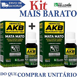 KIT 2 AKB 480 Herbicida Glifosato 10ml - Kelldrin