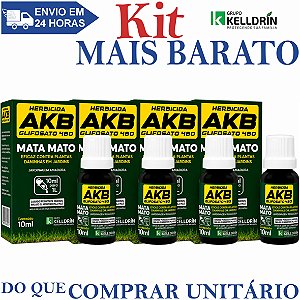 KIT 4 AKB 480 Herbicida Glifosato 10ml - Kelldrin