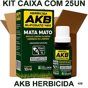 KIT 25 AKB 480 Herbicida Glifosato 10ml - Kelldrin