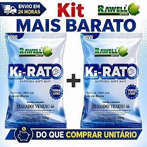 KIT 2 Ki-Rato Soft Bait 200g - Rawell Química