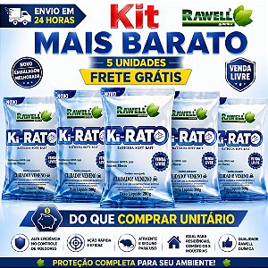 KIT 5 Ki-Rato Soft Bait 200g - Rawell Química