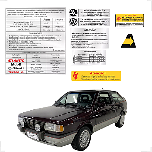 Kit Adesivo Capo e motor Gol Parati Voyage Saveiro Quadrado 87 A 94