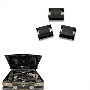 Kit 3 Presilha da grelha churrasqueira Vw Gol Gti Gts Quadrado Parati Santana