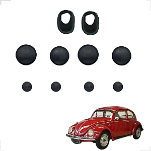 Kit Borracha Do Interruptor Tampas Porta Dobradiça Fusca 54/96