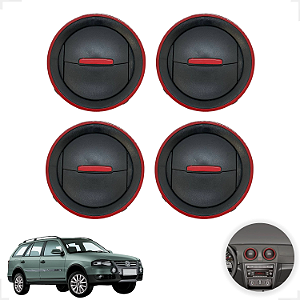 Kit 4 Difusores de Ar painel Central Lateral Gol Saveiro G6