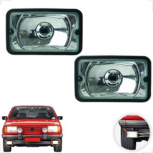 2 Farol Auxiliar Retangular Longo Alcance Milha Universal