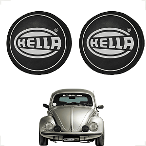 Capa Farol Milha Auxiliar Redondo Fusca Gol Gti Gt Gts Hella	- Preto