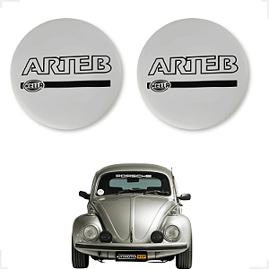 Capa Milha Farol Arteb Gol Quadrado Fusca Voyage - Branco