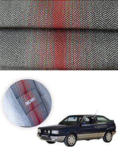 Tecido Banco Recaro Gol Volkswagen Laguna Vermelho 6mt