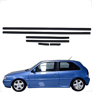 Jogo Friso Lateral Gol Bola G2 95 96 97 98 00 Preto 2 Portas