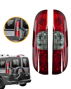 Par Lanternas Traseira Doblo 10 A 21 Fiorino 14 A 23 Fumê