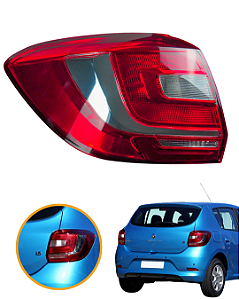 Lanterna Traseira Sandero 2015 2016 2017 2018 2019 Bicolor Esquerdo/motorista