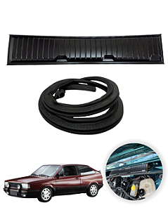 Kit Churrasqueira Grelha Borracha Vedação Capo Gol Quadrado Gti Gts Voyage Saveiro 1987 a 1994