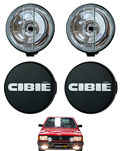 Par Farol Milha Auxiliar Gol Fusca Kombi Capa Preto