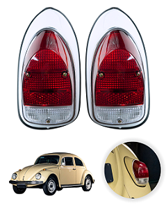 Par Lanterna Traseira Fusca 70 A 78 Bicolor Ambos Lados Ambos Lados