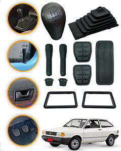 Kit Coifa Manopla Pedais Moldura Gol Parati Saveiro Voyage 87 A 94