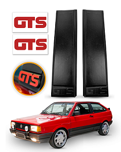 Par Coluna Friso Aplique Porta Gol Gts 87 88 89 90 Preto
