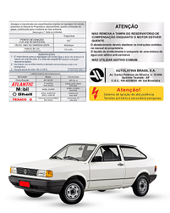 Kit de Adesivos Cofre Motor – VW Gol 1000 Quadrado 1993 a 1996