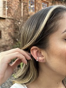 Piercing fake corrente • folheado a prata