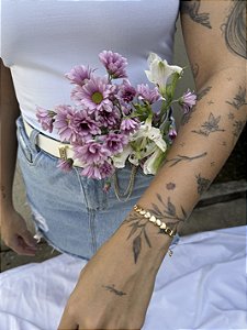 Pulseira gravata coração • folheado a ouro