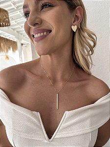 Colar palito G • folheado a ouro