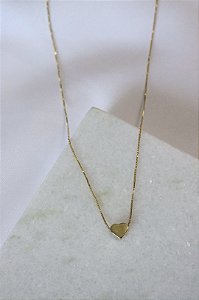 Colar coração metal • folheado a ouro