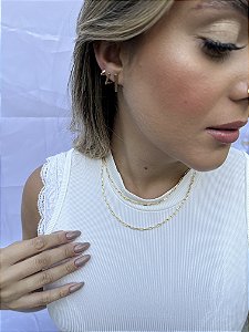 Duplo alongada • folheado a ouro