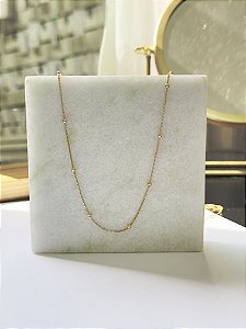 Choker bolinha ven. • folheado a ouro