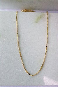 Choker palito amassado • folheado a ouro