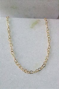 Choker elo coração • folheado a ouro